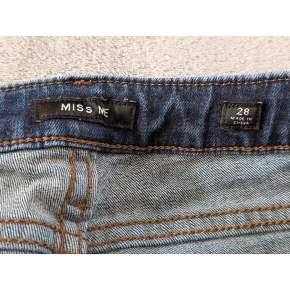 Miss Me Women’s 28 Ankle Skinny Jeans Blue Denim Mid Rise Stretch - Picture 9 of 13